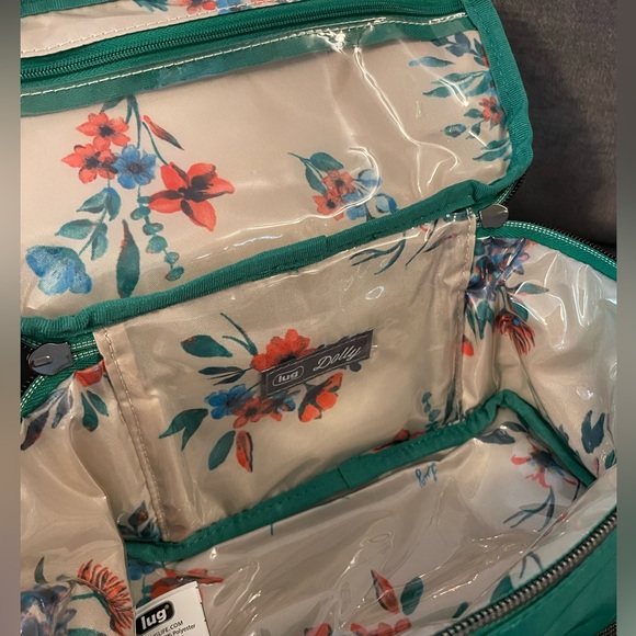 Lug Set of 3 Cosmetic Cases - Dolly & 2 Box Tops - Kelly Green